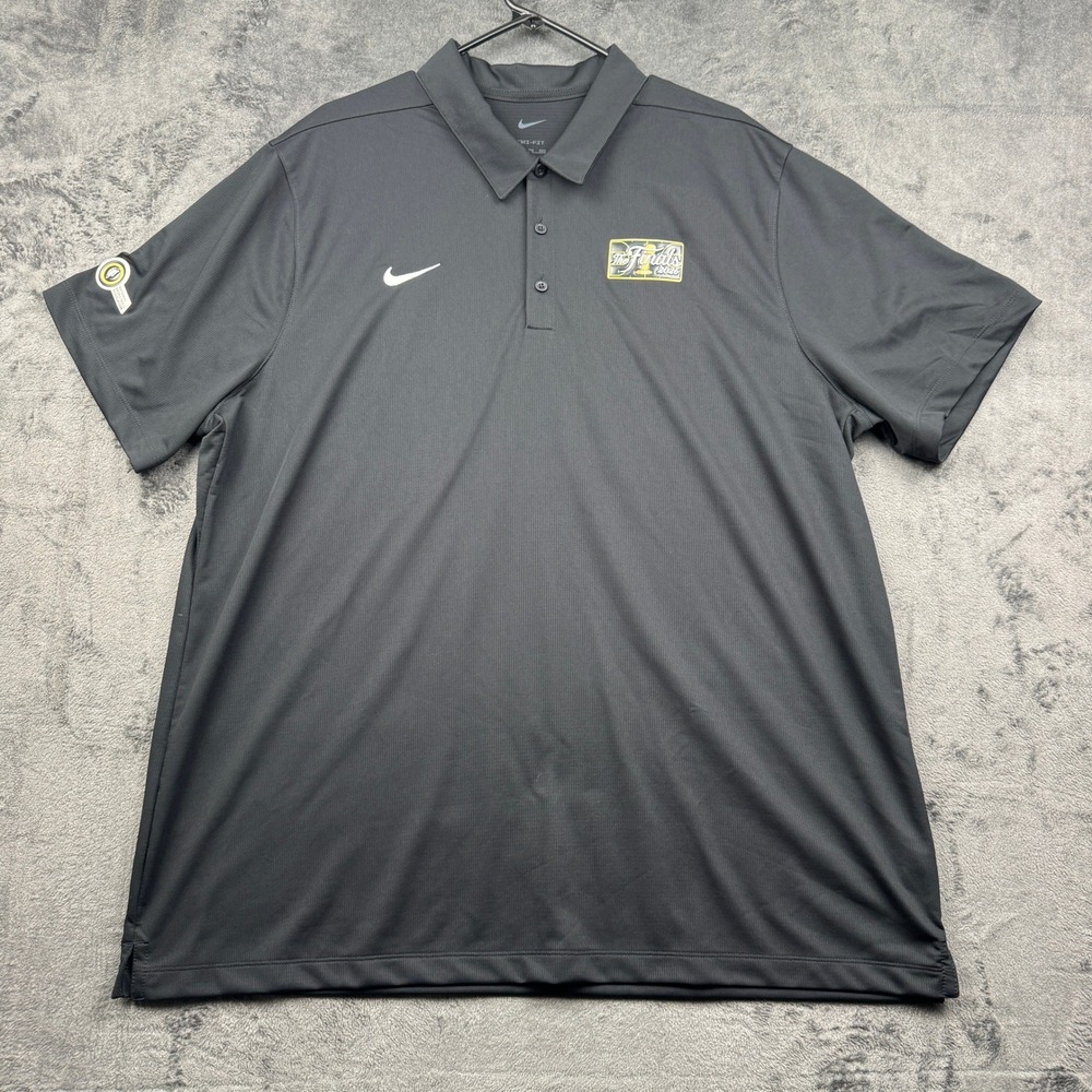 Nike Polo Shirt Mens XXL NBA Finals 2026 Dri-FIT Black Short Sleeve NWT